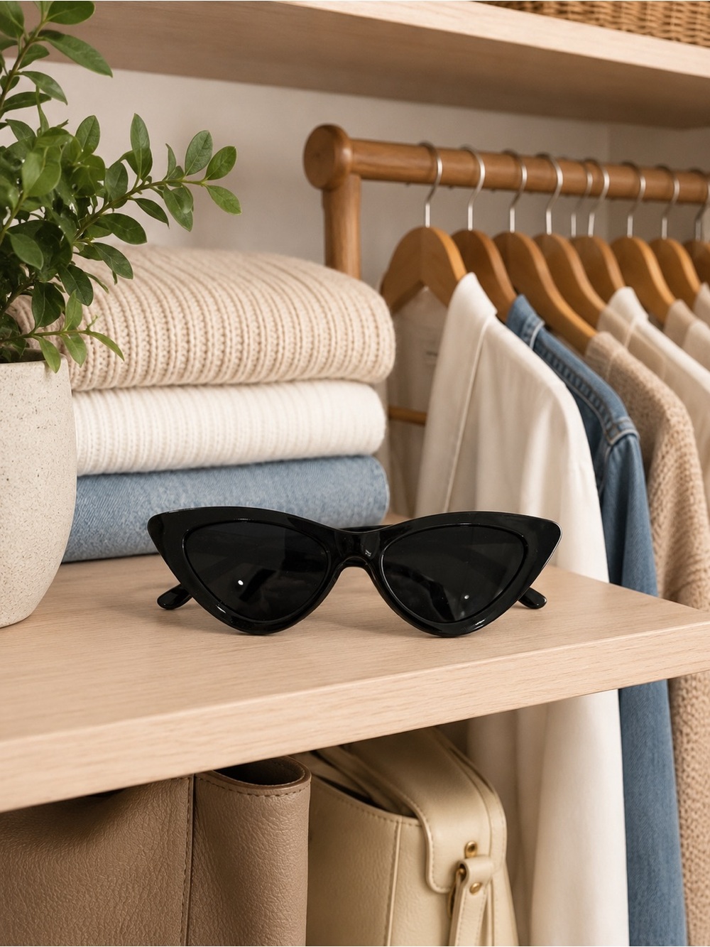 Black Cat Eye Sunglasses - Retro Statement Shades
